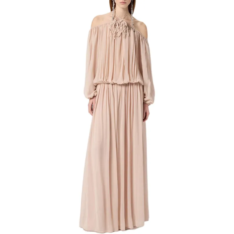 Blumarine Long Sleeved Dress Women's Pink-2