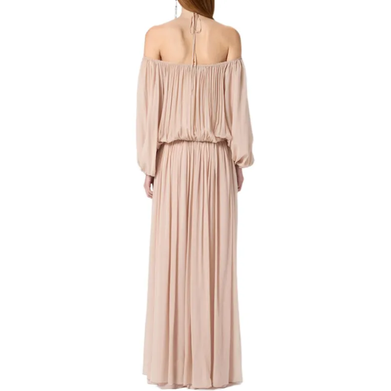 Blumarine Long Sleeved Dress Women's Pink-3