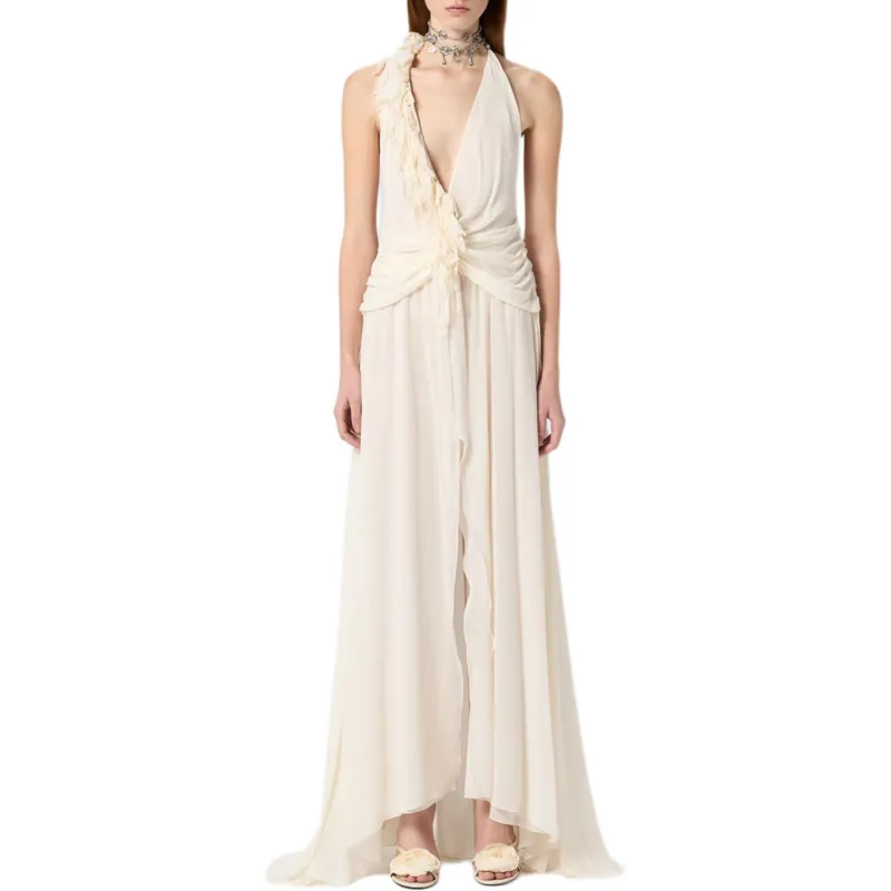 Blumarine Sleeveless Dress Women's White-1