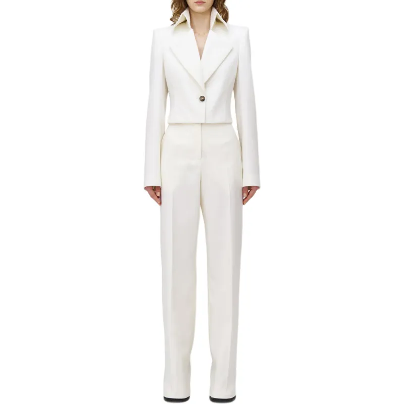 Alexander McQueen Wide leg Wool Trousers-1