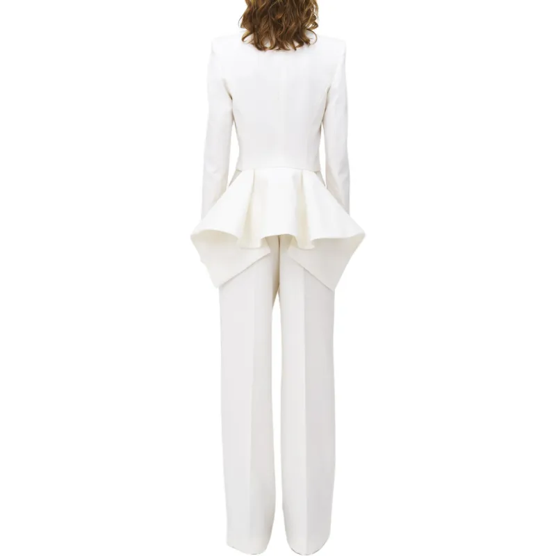Alexander McQueen Wide leg Wool Trousers-2