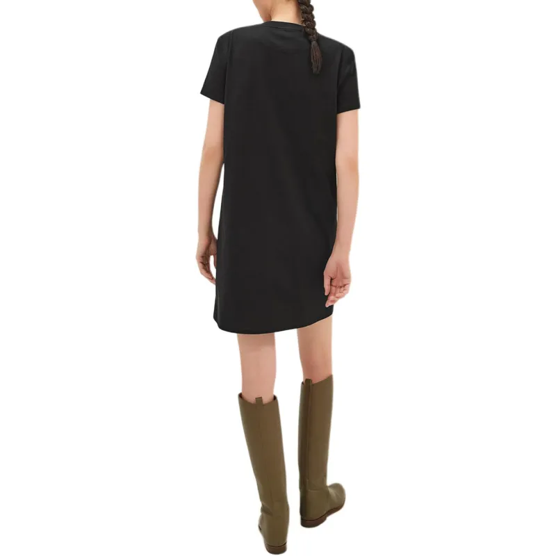 HERMES Short Sleeved Dress Women's Black-1