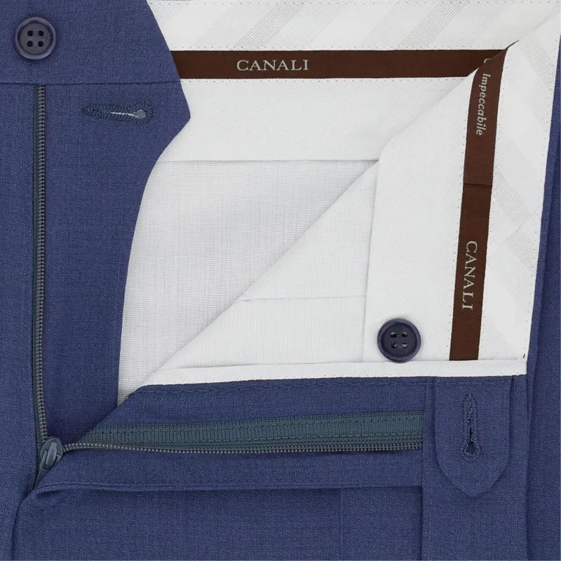 Canali Suit Trousers Men Blue-4