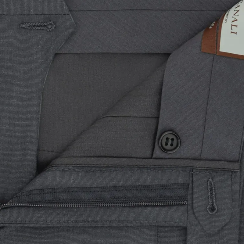 Canali Suit Trousers Men Gray-4