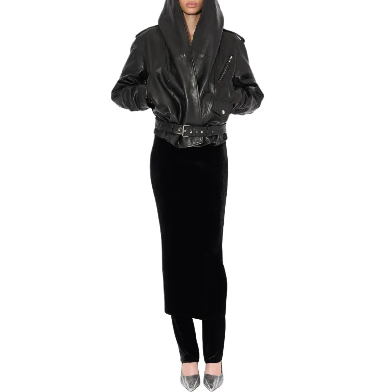 Alaia Hooded Biker Jacket-2