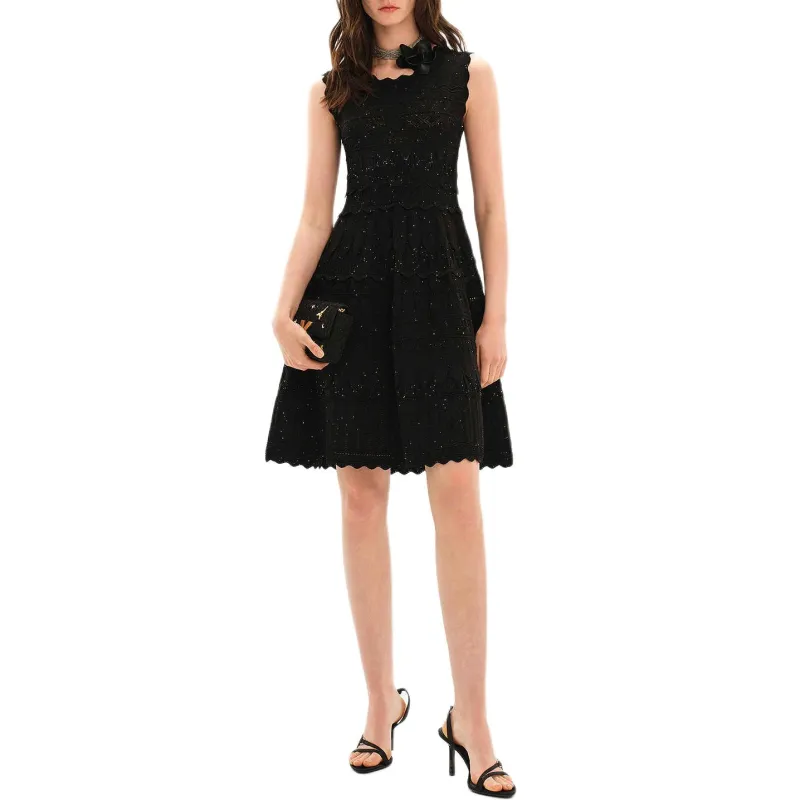 KARL LAGERFELD SS25 Sleeveless Dress Women's Black-1