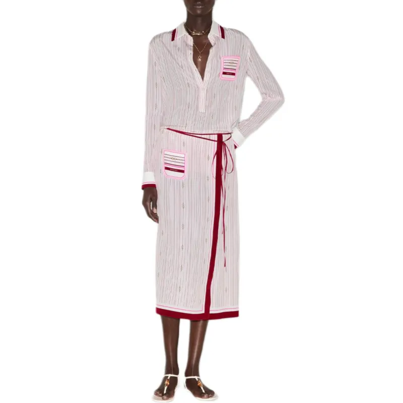 GUCCI SS25 Casual Long Skirt Women's Red-3