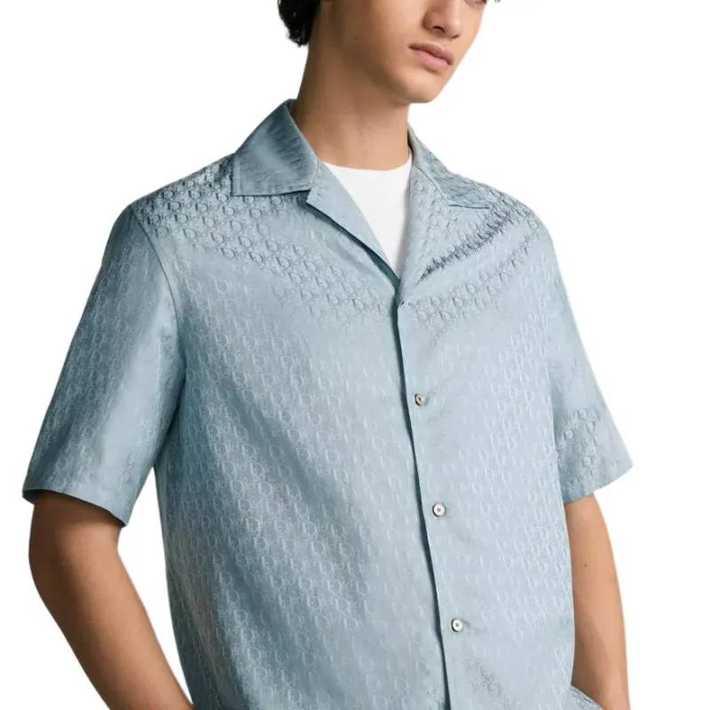 DIOR FW25 Shirt Men's Light Blue-3