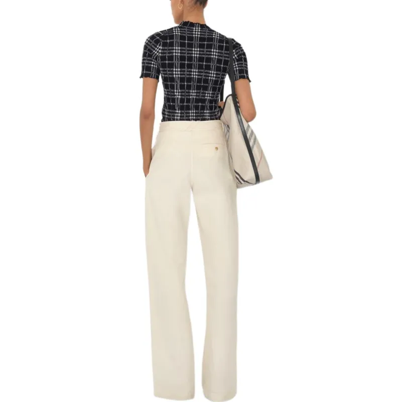 Burberry SS25 Casual Pants Women's White-2