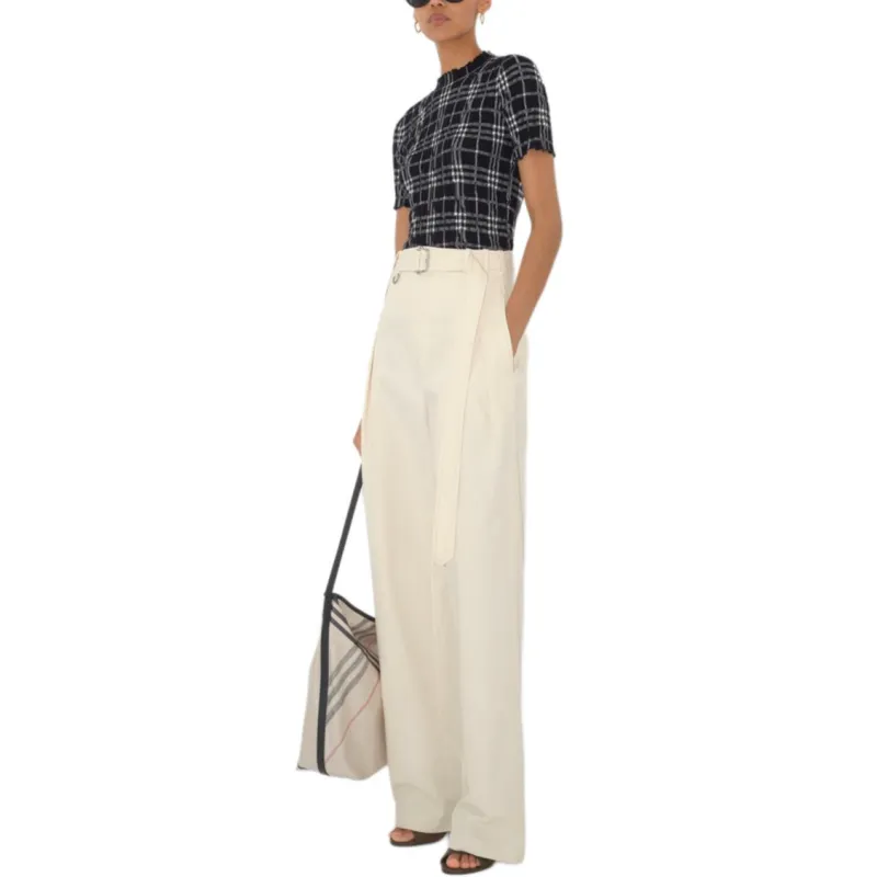 Burberry SS25 Casual Pants Women's White-1