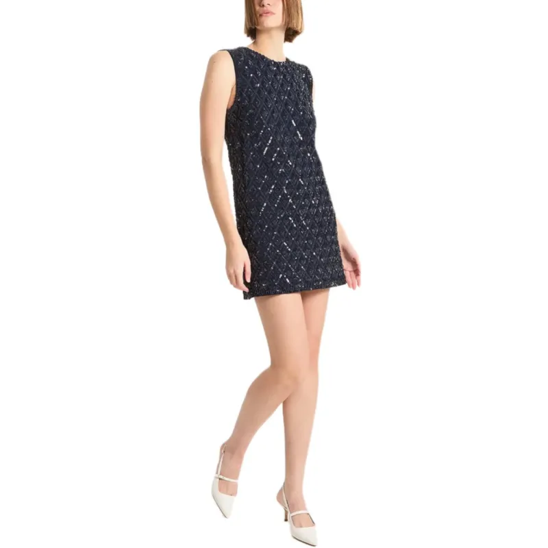 PAROSH Sleeveless Dress Women's Dark Blue-2