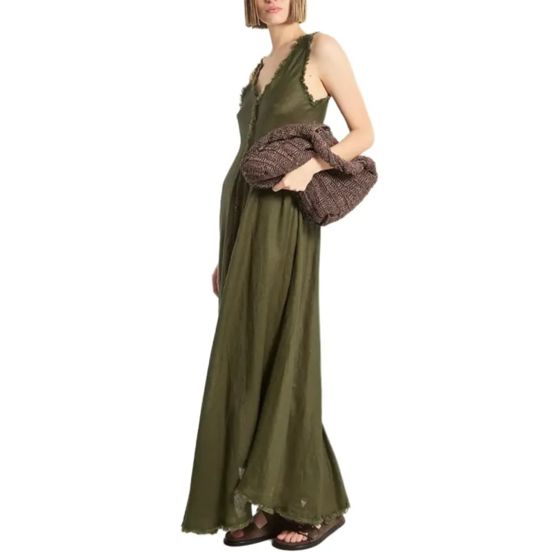 PAROSH Sleeveless Dress Women's Green-3