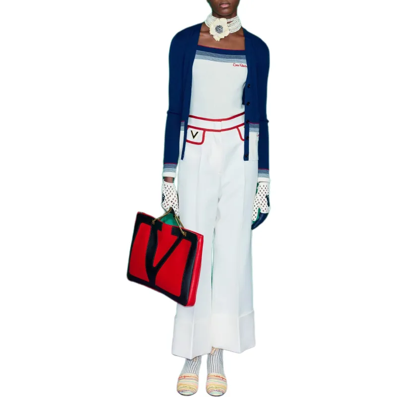 Valentino SS25 Sweater Women's Blue White-4