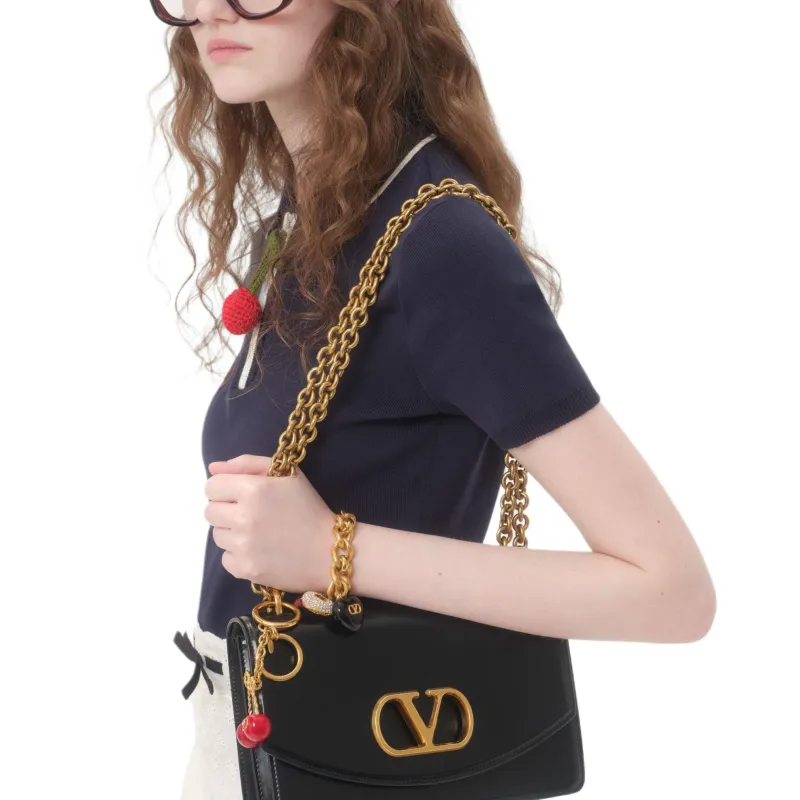 Valentino Cherry charm Polo Top-4