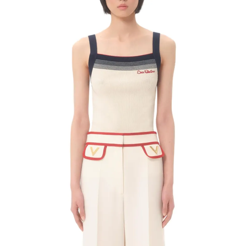 Valentino SS25 Sweater Women's Blue White-1