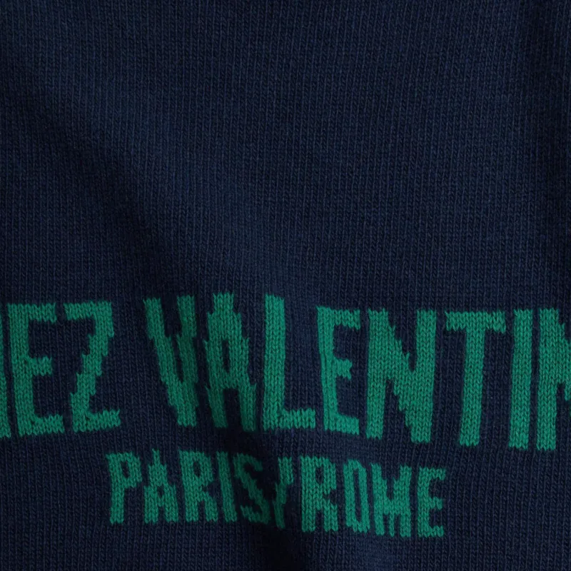 Valentino SS25 Chez Valentino Sweater Men's Blue Green-6