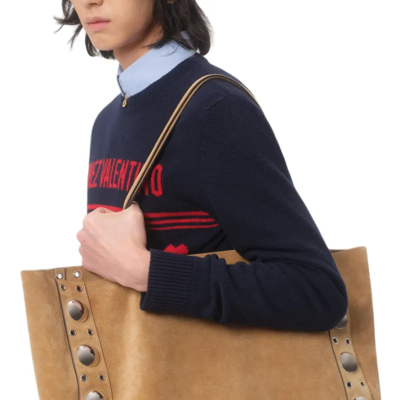 Valentino SS25 Chez Valentino Sweater Men's Blue Red-6