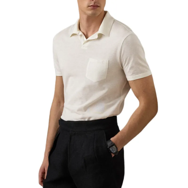 Ralph Lauren Purple Label Polo Shirt Men's White-3