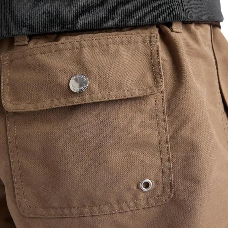 PRADA Swimming Shorts Men's Tree Leather Brown-3