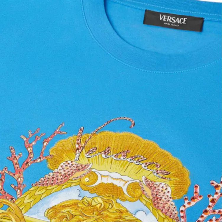 VERSACE Crystal Dive In Crest T Shirt-2