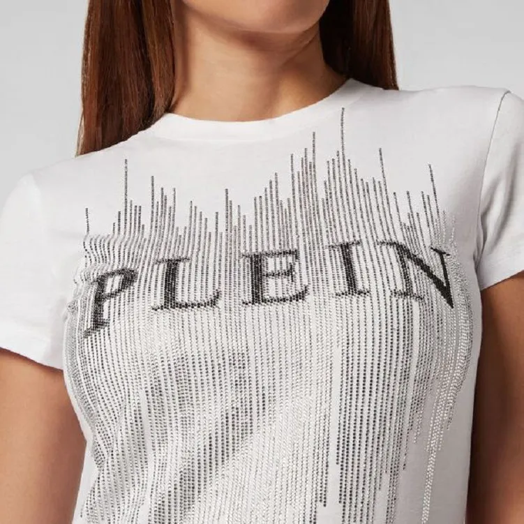 PHILIPP PLEIN Sexy Pure Fit Logo appliqué T shirt-4