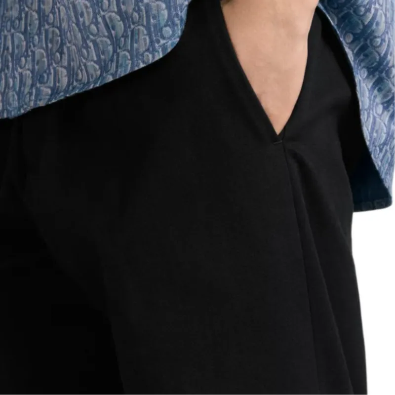 DIOR SS25 Knitted Sweatpants Men's Black-3