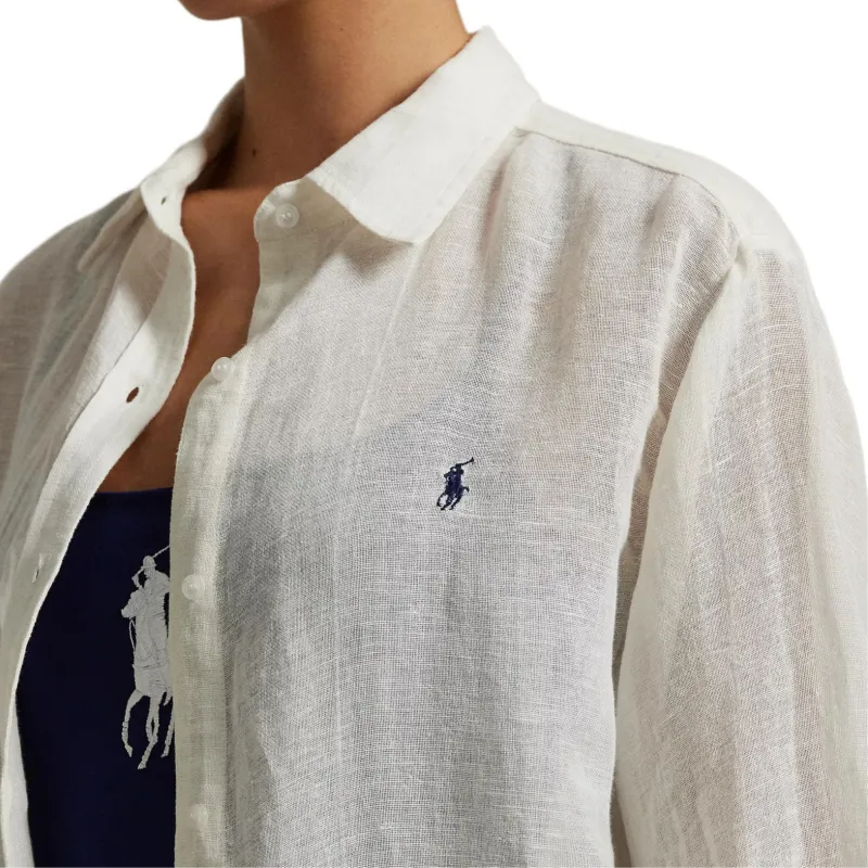 Polo Ralph Lauren Long Sleeved Dress Women's White-3