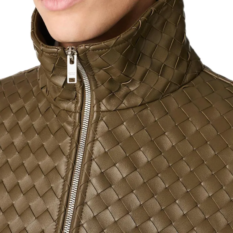 Bottega Veneta SS25 Leather Jacket Men's Green-3