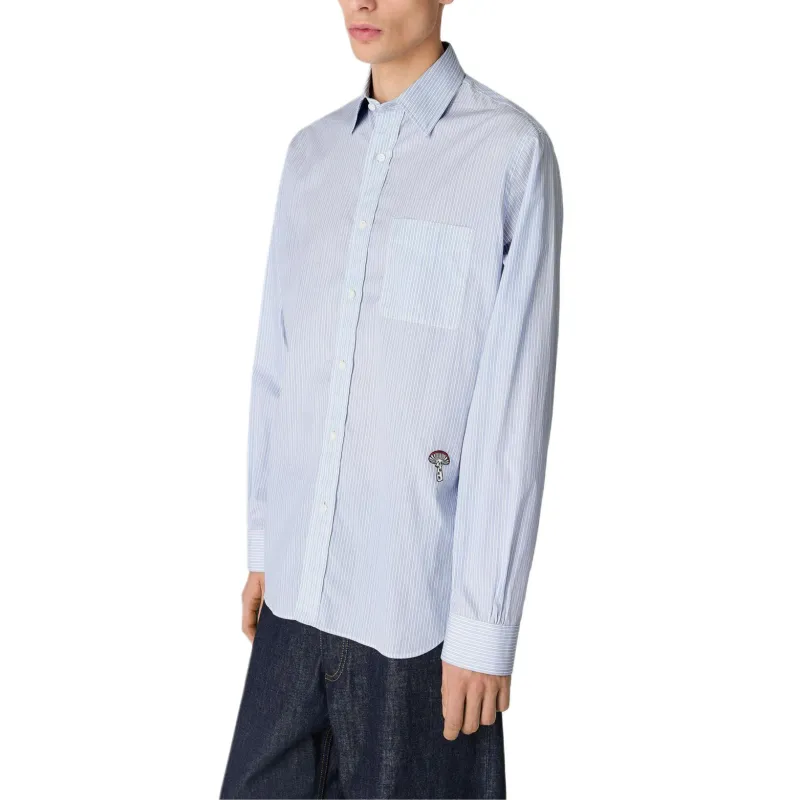 Bottega Veneta SS25 Shirt Men's Blue White-2