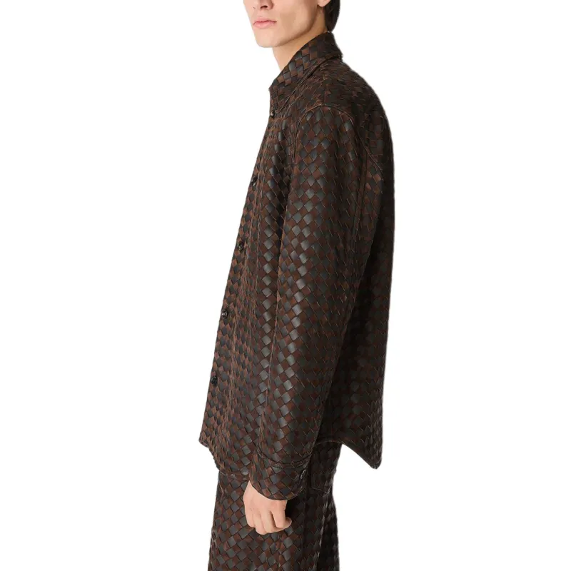 Bottega Veneta SS25 Leather Jacket Men's Tobacco-2