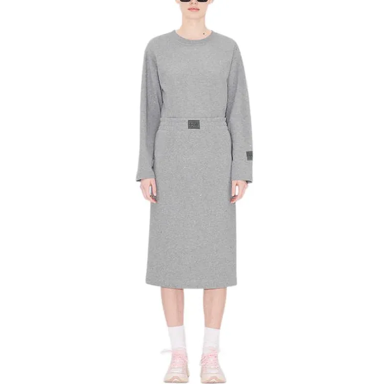 KENZO SS25 Casual Long Skirt Women's Pearl Gray-2