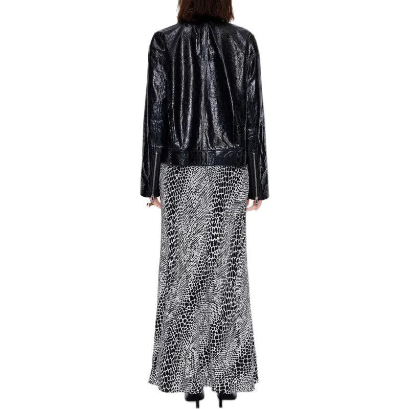 KARL LAGERFELD SS25 Leather Jacket Women's Black-5