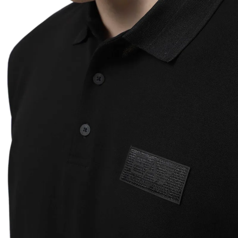 EMPORIO ARMANI EA7 SS25 Polo Shirt Men's Black-3