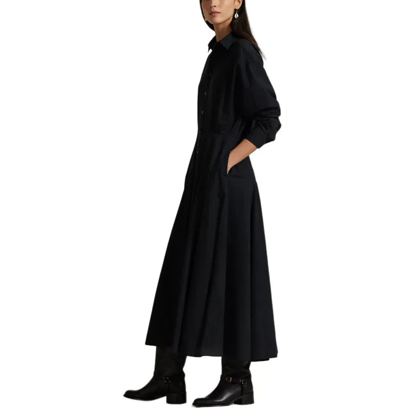Polo Ralph Lauren Long Sleeved Dress Women's Black-2