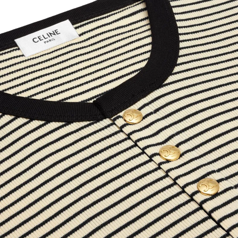 CELINE T Shirts Women's Cream-2