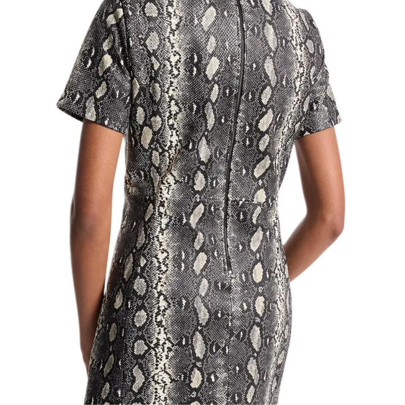 MICHAEL KORS Short Sleeved Dress Women's Black White-2