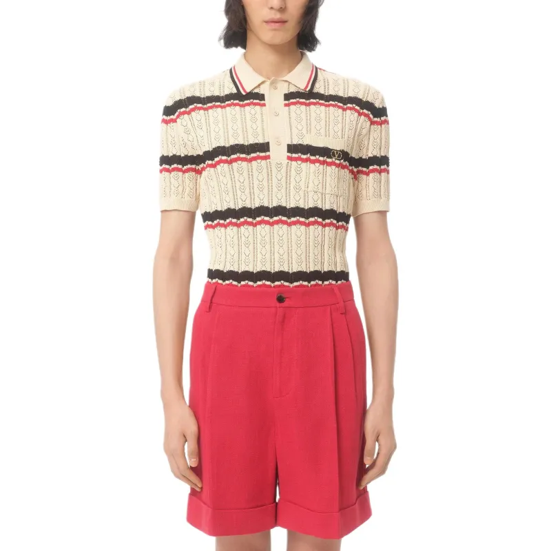 Valentino SS25 Polo Shirt Men's Butters White-1