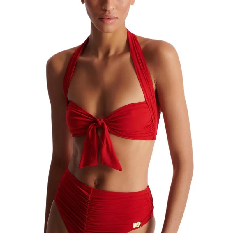 BALMAIN SS25 Two Piece Swimsuit Women's Red-5