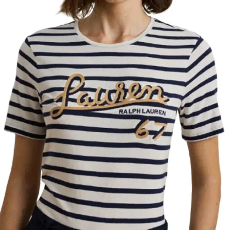 LAUREN RALPH LAUREN Logo Striped Jersey T Shirt-3