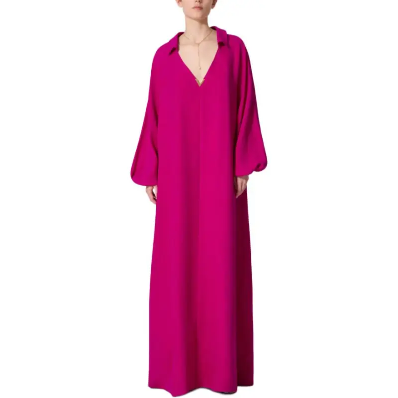 Valentino Long Sleeved Dress Women's Fuchsia-1