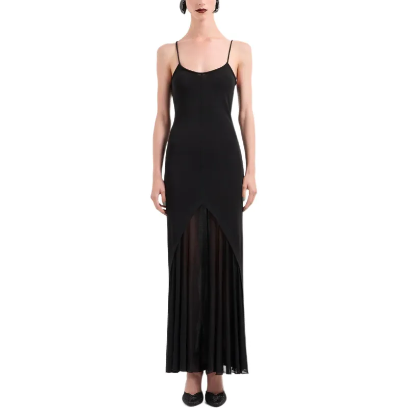 GIORGIO ARMANI Viscose Jersey Interlock Long Dress-1