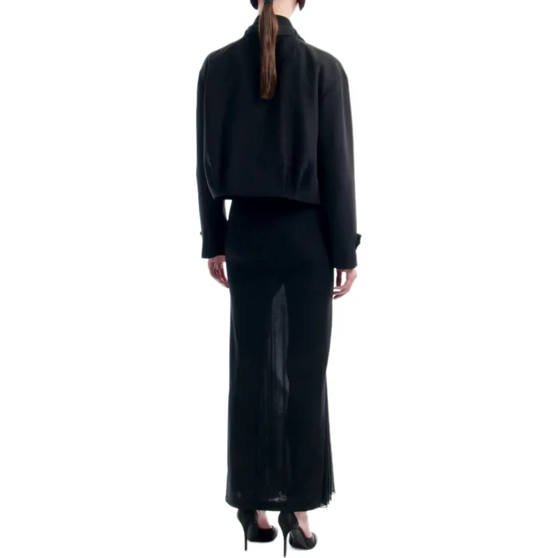 GIORGIO ARMANI Viscose Jersey Interlock Long Dress-3