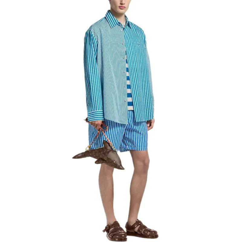 LOUIS VUITTON SS25 Shirt Men's Blue-2