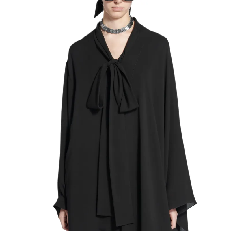 Balenciaga Shirt Loose Fit Women's Black-5