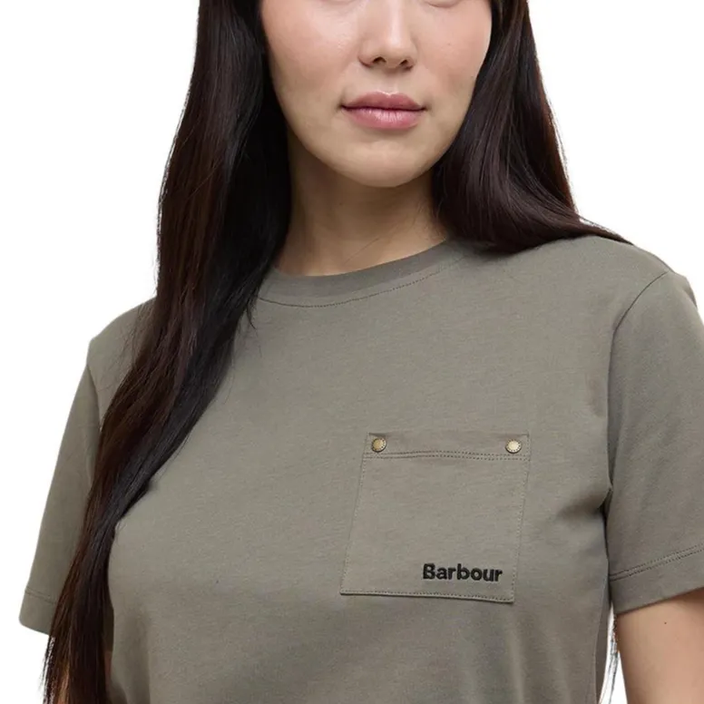 BARBOUR SS25 Regular T Shirt Women's Gray Green-4