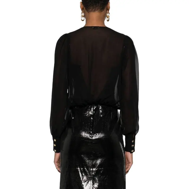 Elisabetta Franchi Silk Georgette Bodysuit-2