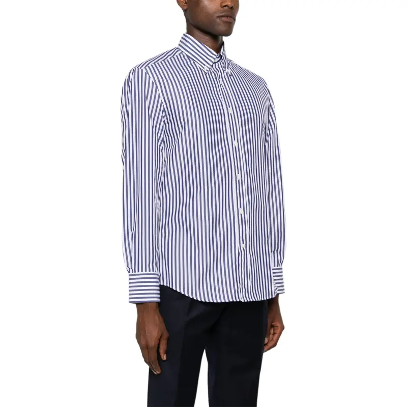 Brunello Cucinelli Striped Poplin Shirt-3