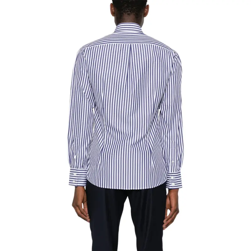 Brunello Cucinelli Striped Poplin Shirt-2