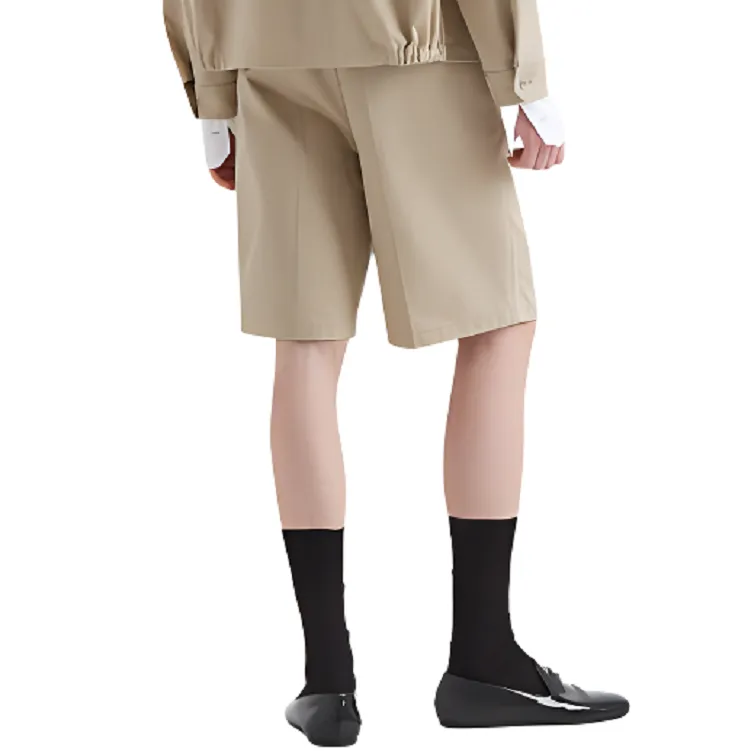 PRADA Pleated Knee Length Shorts-3