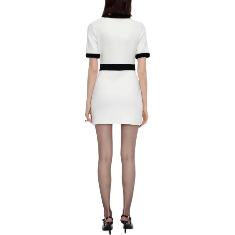 KARL LAGERFELD SS25 Short Sleeved Dress Women's White-3